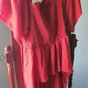 Love Vibrant Red Ruffled Garment